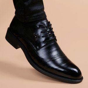 Business casual leather shoes